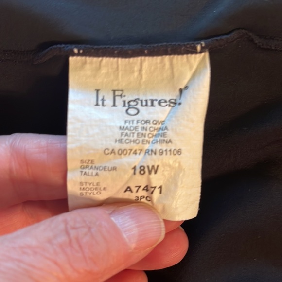 It Figures! Fit for QVC Swim Skort Bottom Black Size 18W - Picture 6 of 7